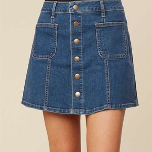 altered state back to school denim skirt